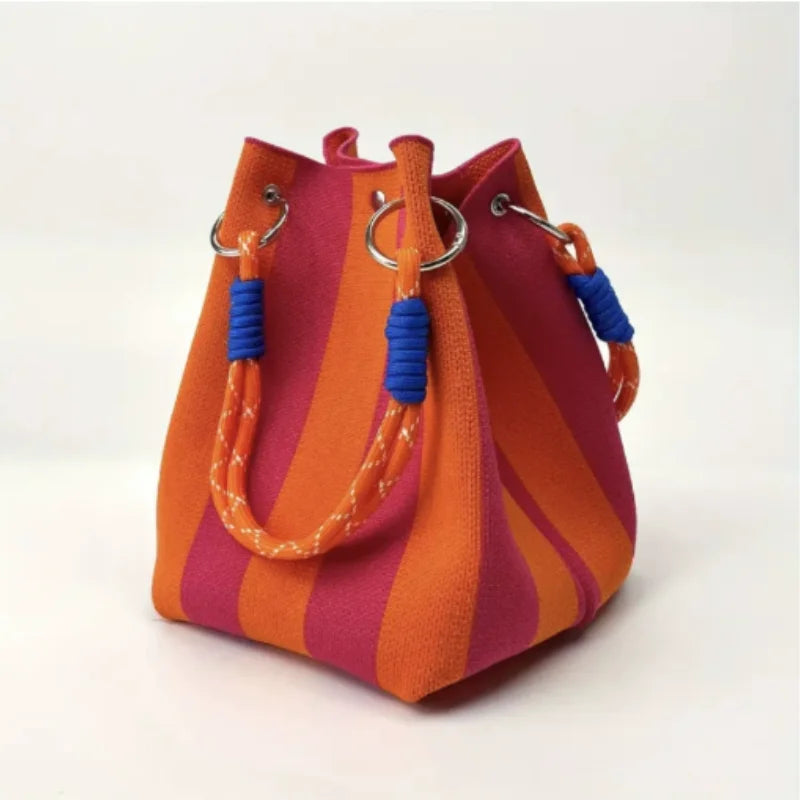 Multicolor Handbag Retro Large Capacity Tote Bag