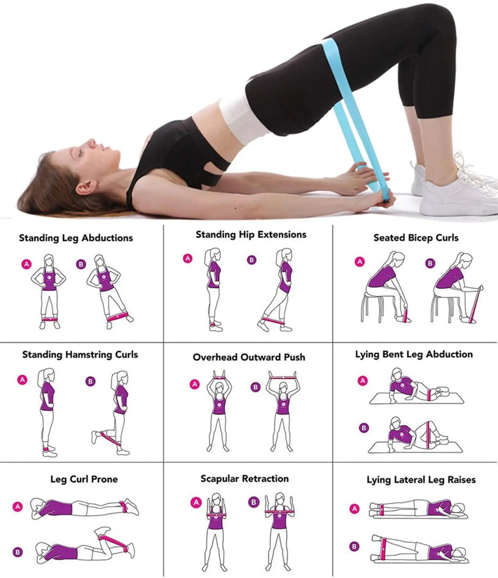 Resistance Bands Exercise Workout Bands for Booty and Legs