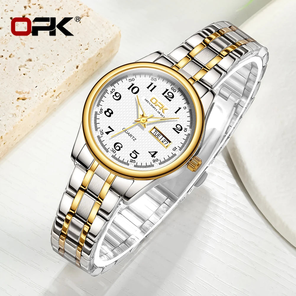 Women Quartz Watch Waterproof Classic Stainless Steel Watch