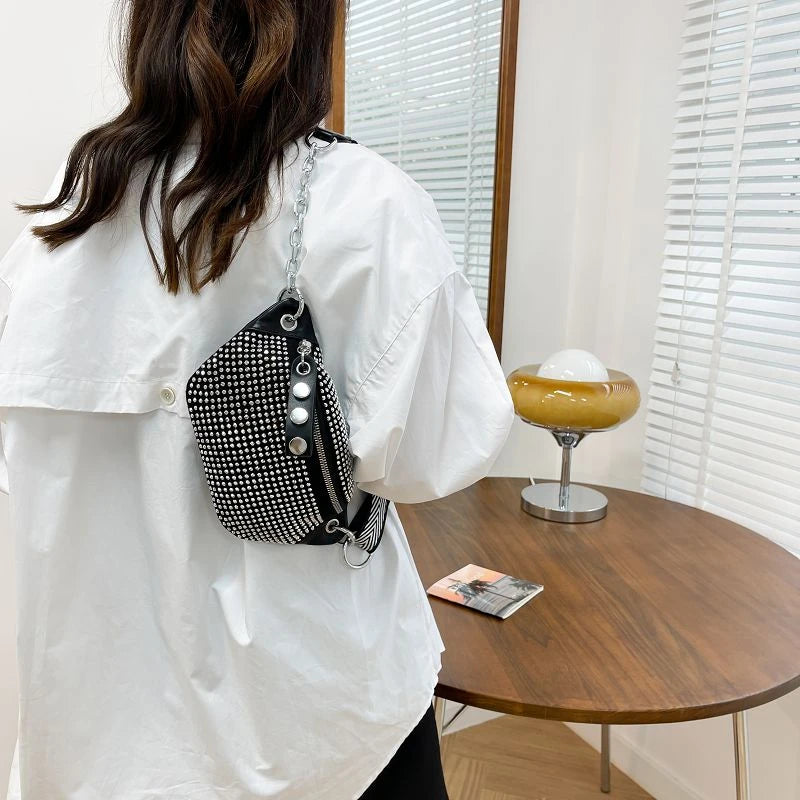 Lady Waist Bag Fashion Chain Crossbody Chest Bag