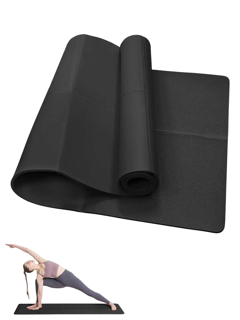 Yoga Mat Pilates Fitness Mat 3/4/6mm Thicknes Non Slip Yoga Cushion Travel Fitness Exercise Pad for Women Home Gym Floor Workout - Smart Living Store