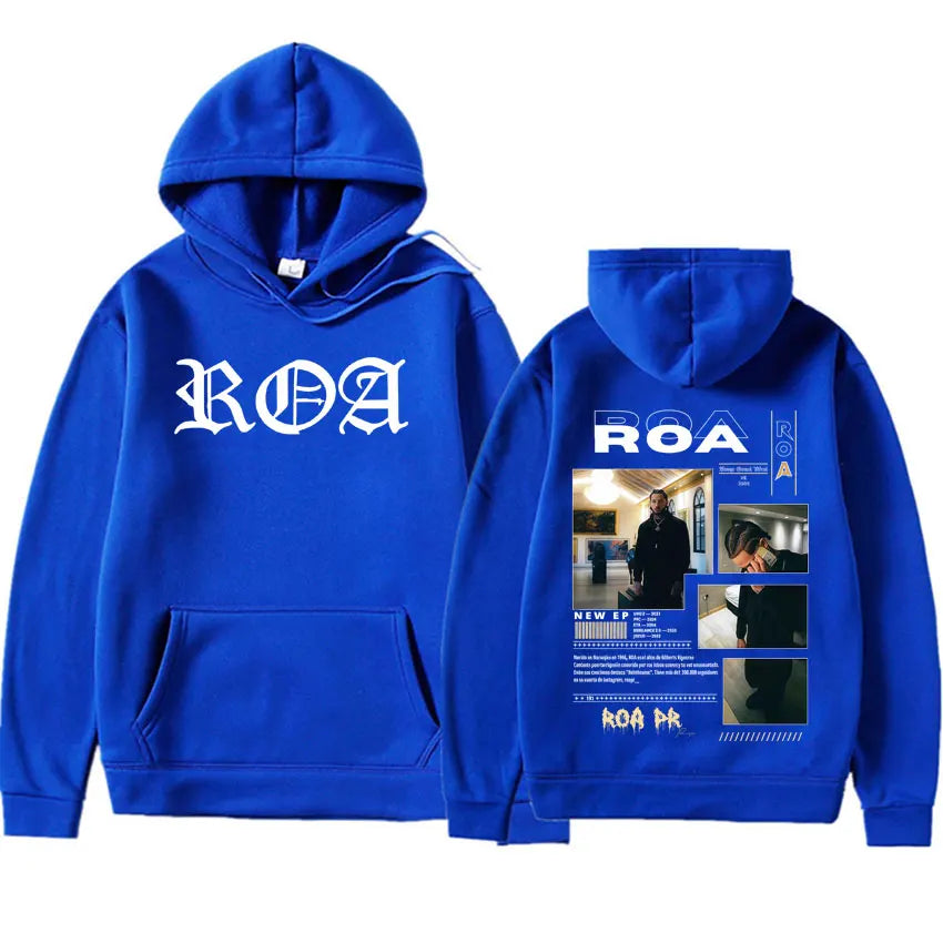 Hip Hop Hoodie Rapper Roa Tour Oversized Sweatshirt