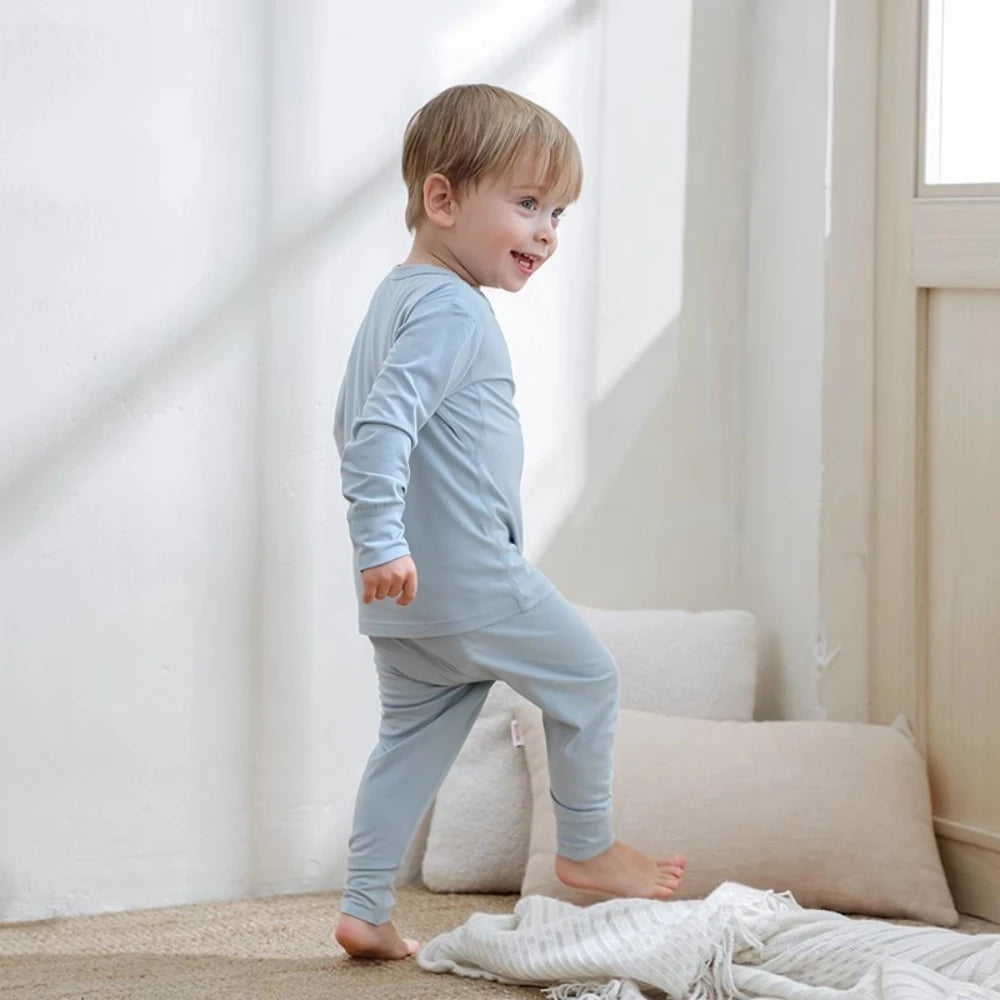 Kids Pajamas Sets Bamboo Fiber Breathable Sleepwear