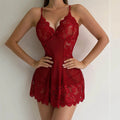 V-Neck Mini Dress Halter Lace Backless Party Dress