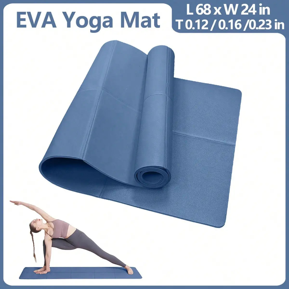 Yoga Mat Pilates Fitness Mat 3/4/6mm Thicknes Non Slip Yoga Cushion Travel Fitness Exercise Pad for Women Home Gym Floor Workout - Smart Living Store