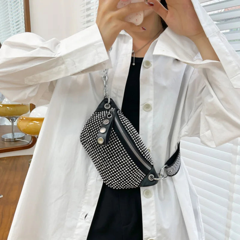 Lady Waist Bag Fashion Chain Crossbody Chest Bag