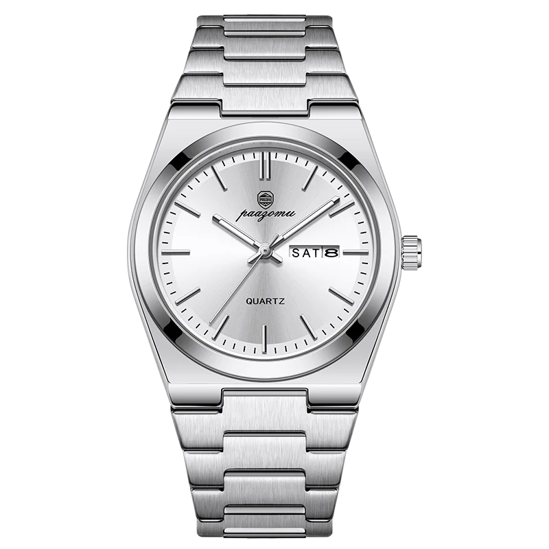 Men Quartz Watch Stainless Steel Luminous Chronograph Watch