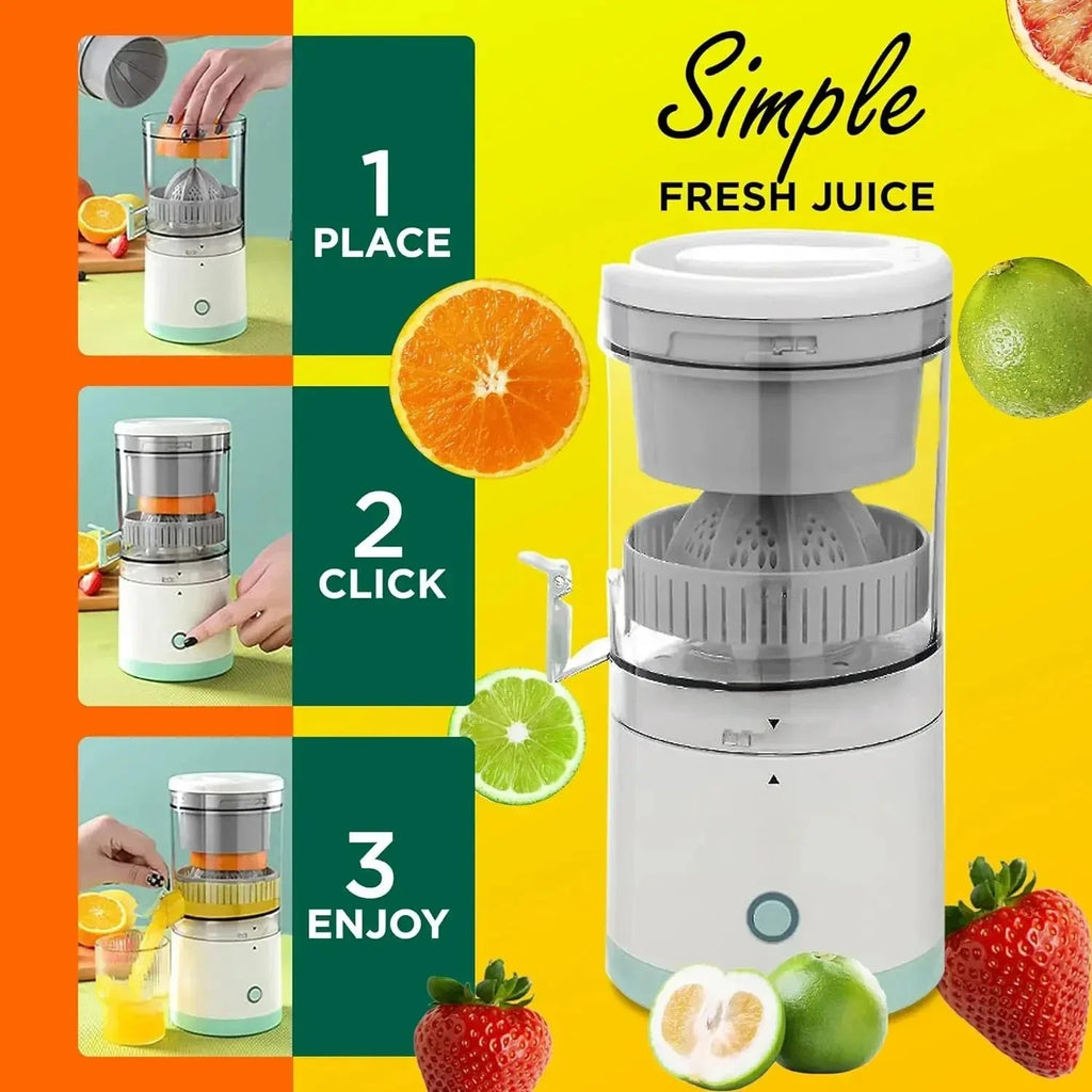 Portable Electric Juicer Wireless USB Rechargeable Citrus Squeezer