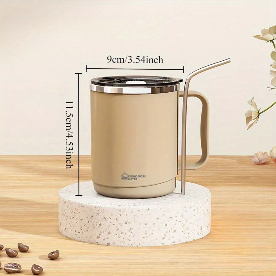 Stainless Steel Mug with Lid Large Capacity Coffee Cup