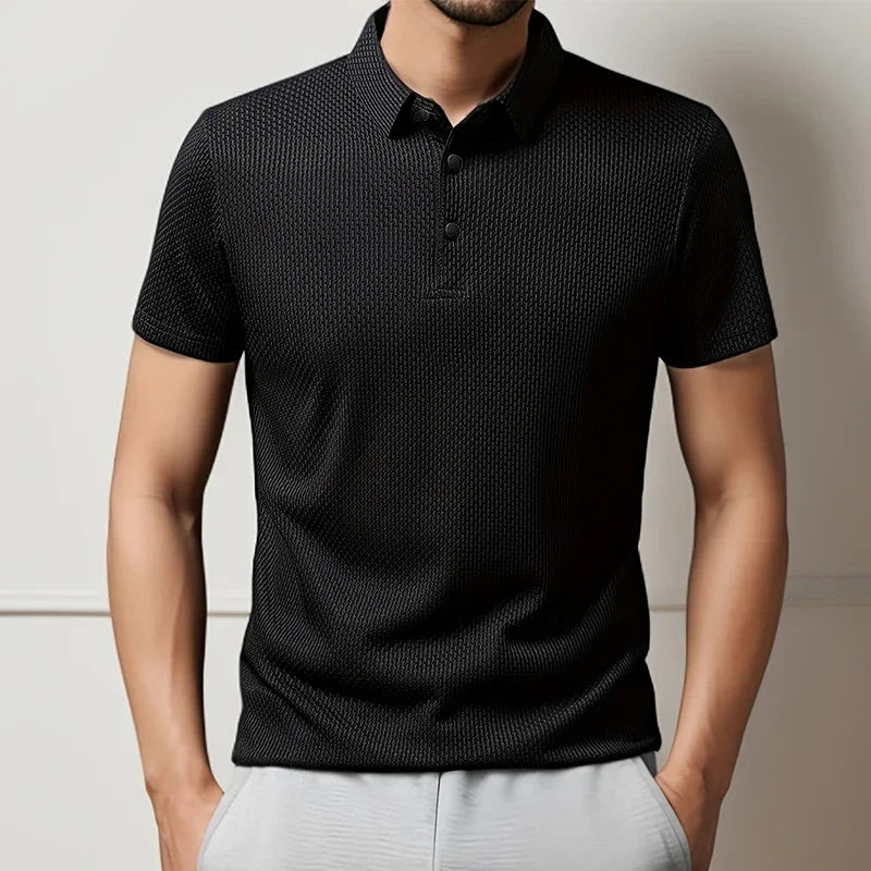 Men Polo Shirt Short Sleeve Business Casual Summer Top