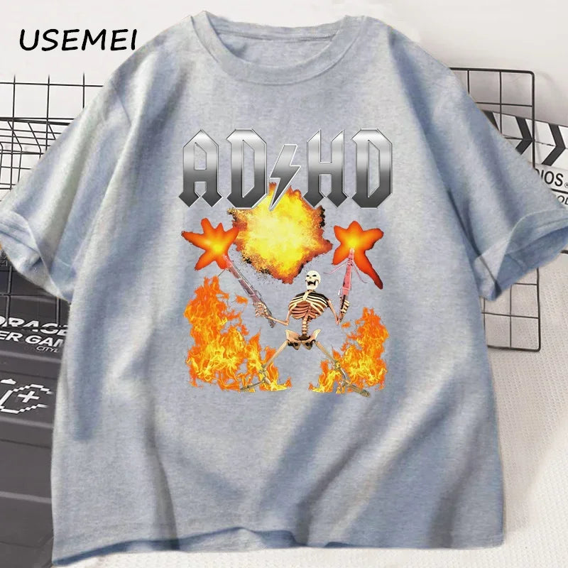 ADHD Graphic Tee Mental Health Awareness T-Shirt