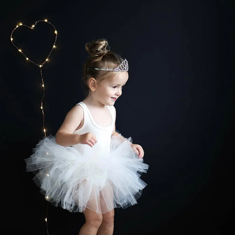 Girls Tutu Dress Lace Ballet Pettiskirt Sleeveless Dress