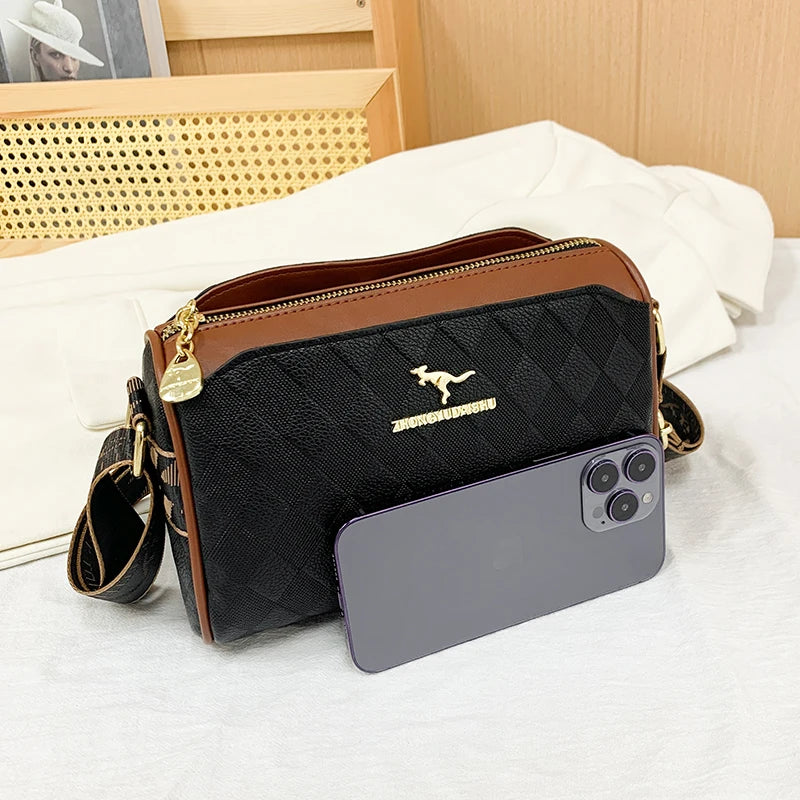 Women Messenger Bag Designer Checkered Crossbody Shoulder Bag
