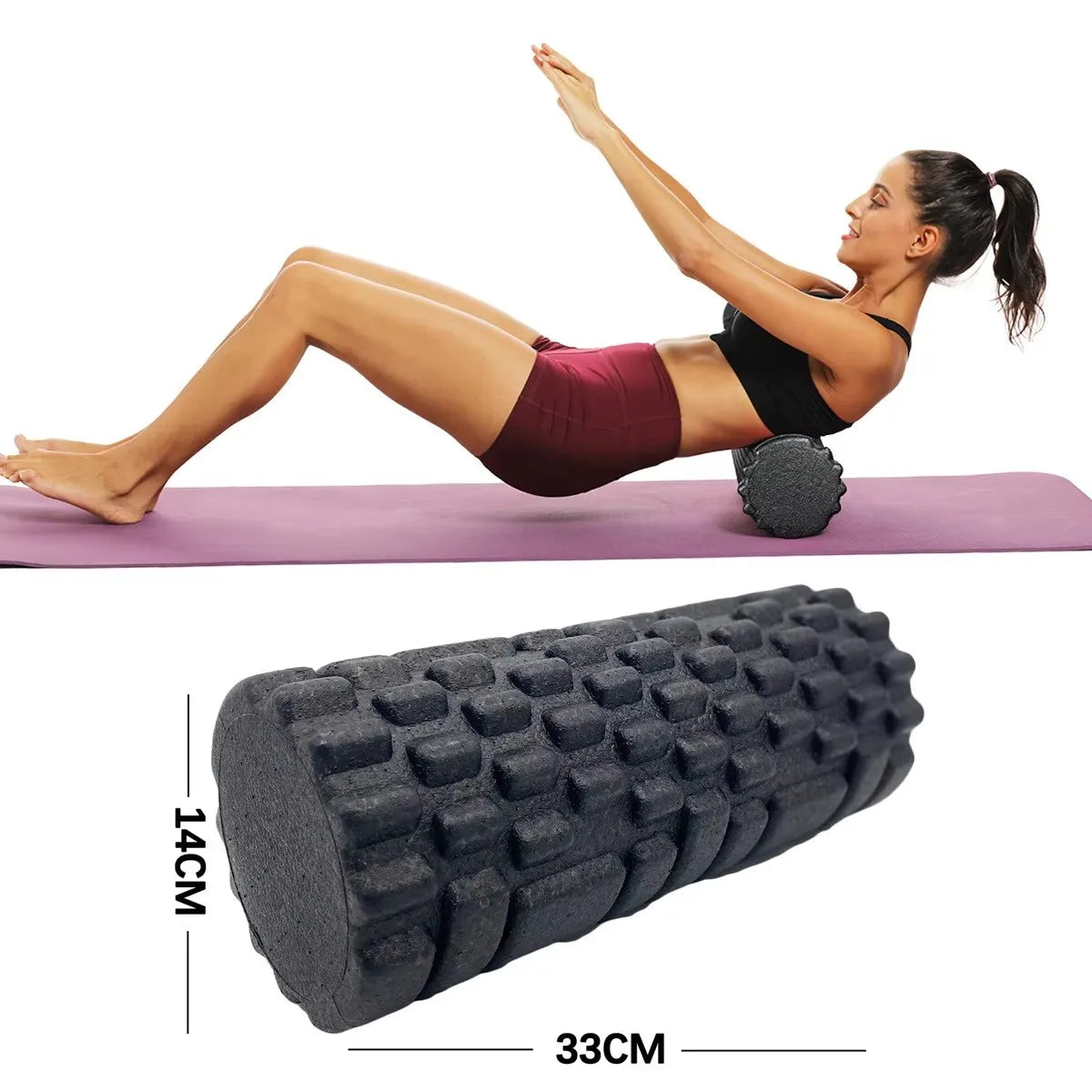 Fitness Foam Roller for Yoga, Pilates and Muscle Massage