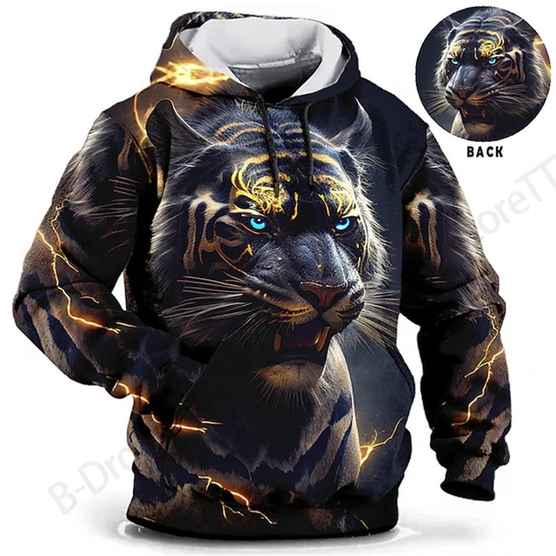 Dragon Print Hoodie 3D Graphic Sweatshirt for Men and Women