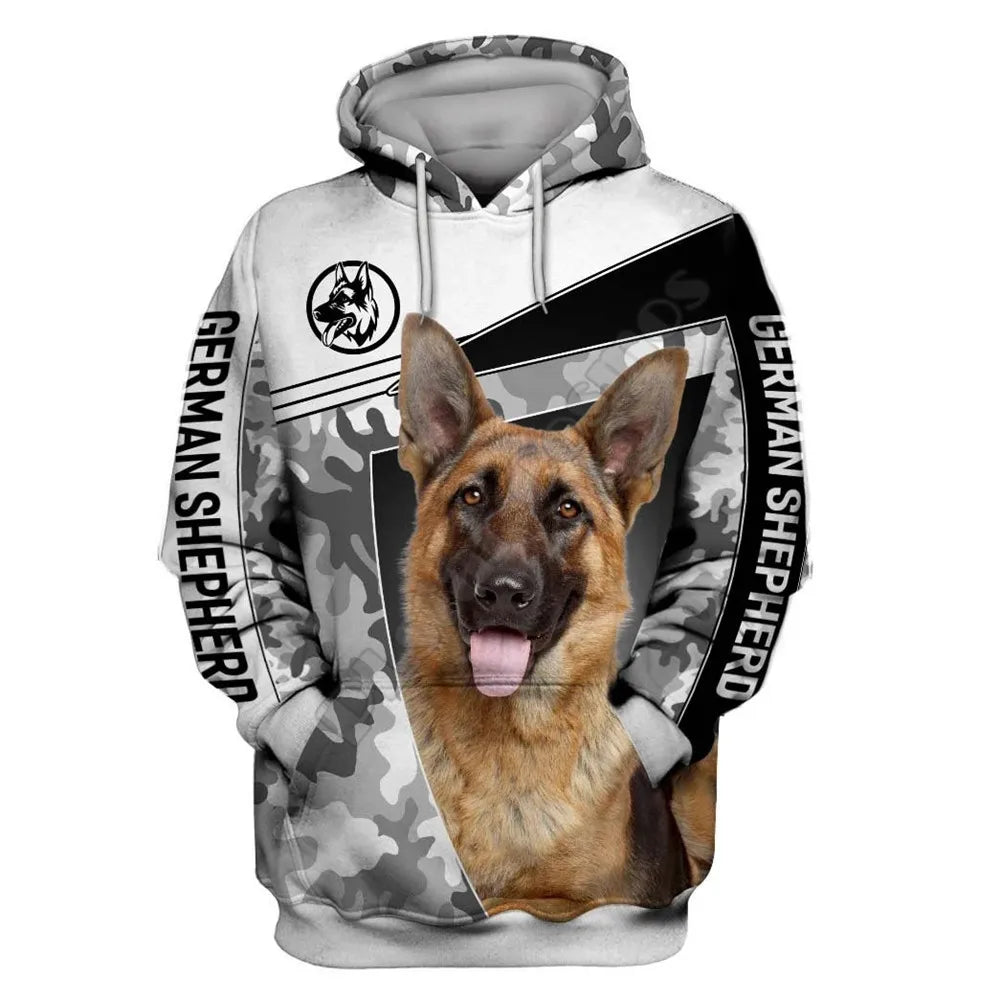 German Shepherd Hoodie 3D Printed Dog Pullover