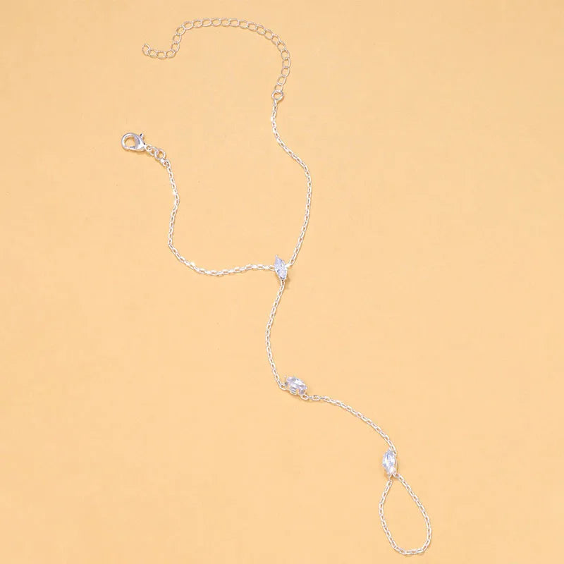 Finger Bracelet Bohemia Crystal Thin Chain Hand Jewelry
