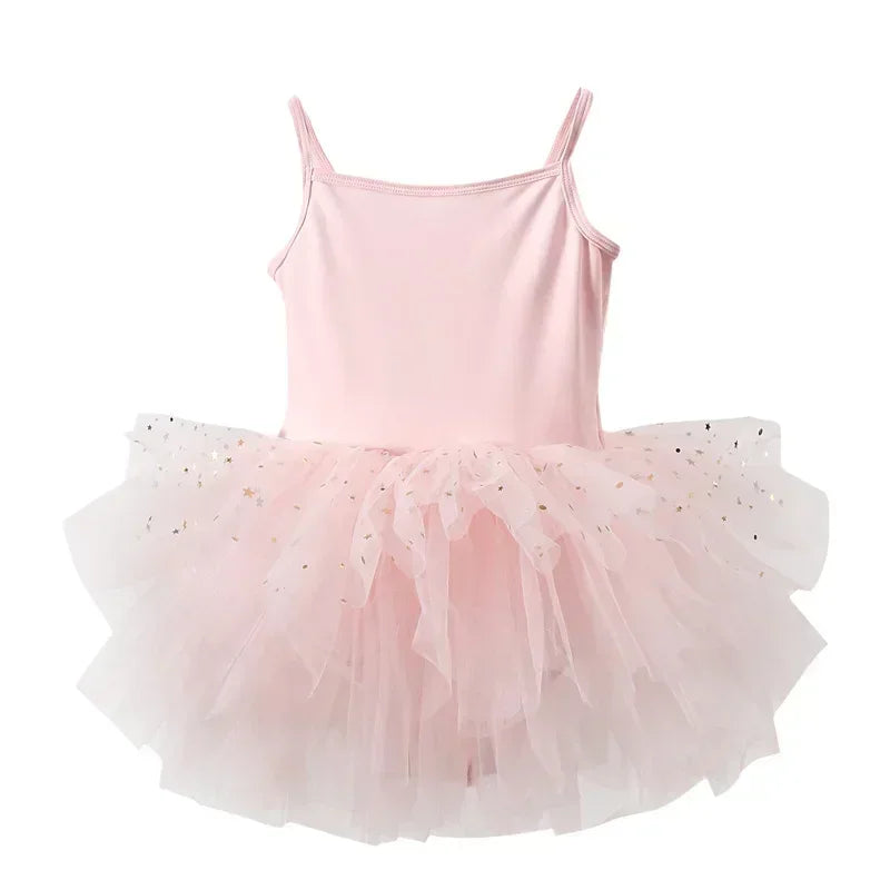 Girls Tutu Dress Lace Ballet Pettiskirt Sleeveless Dress