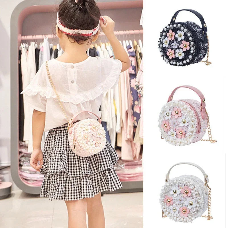 Kids Crossbody Bag Flower Messenger Shoulder Bag for Girls