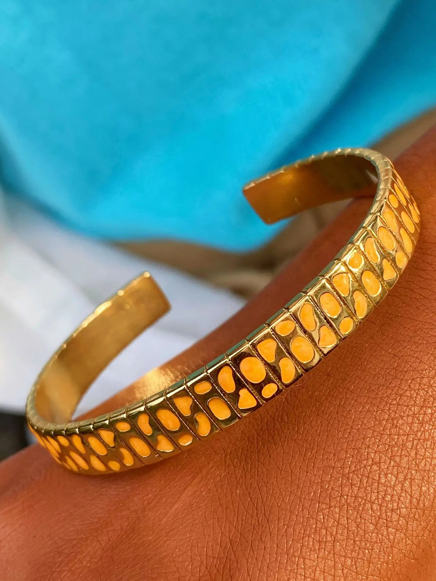 Cloisonne Bracelet Vintage Colorful Flower Bangle Jewelry
