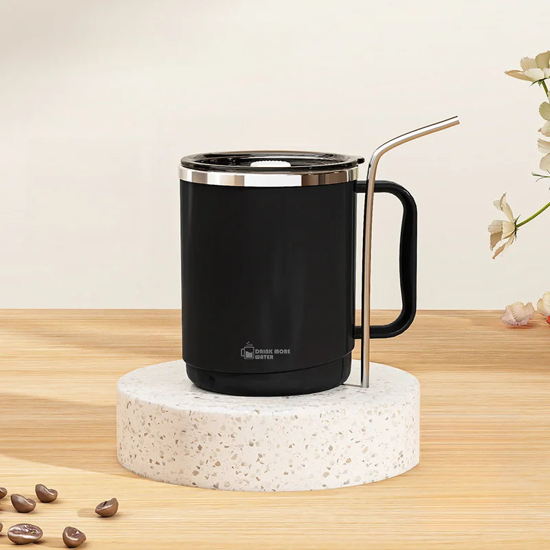 Stainless Steel Mug with Lid Large Capacity Coffee Cup