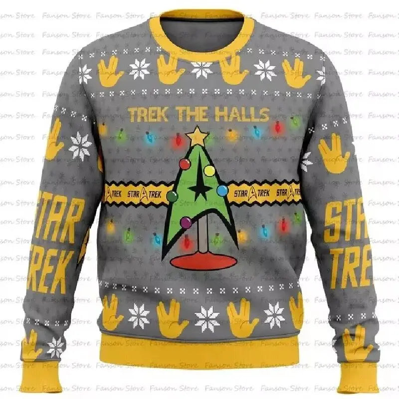 Christmas Sweater Hoodie Captain Picard Star Trek Pullover