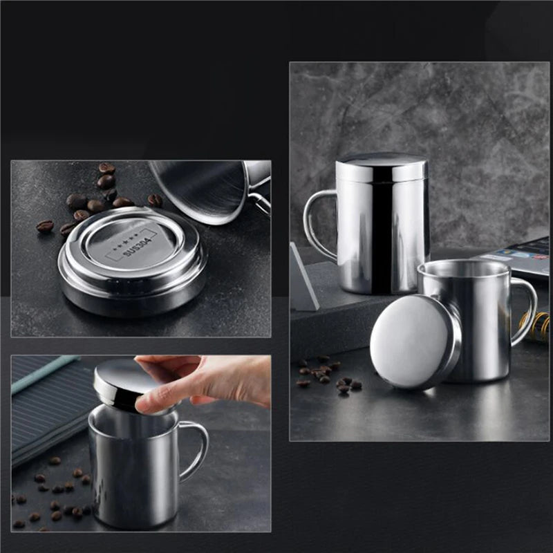 Insulated Coffee Mug 400ML Double Wall Stainless Steel Cup