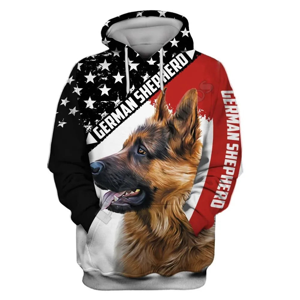 German Shepherd Hoodie 3D Printed Dog Pullover
