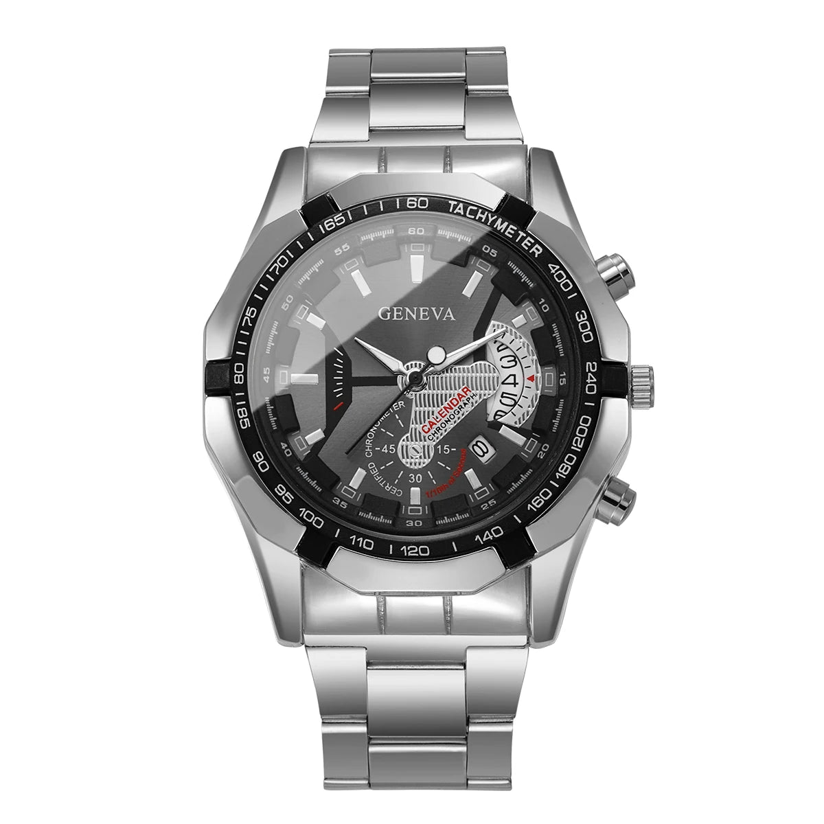 Men Business Watch Large Dial Calendar Quartz Watch