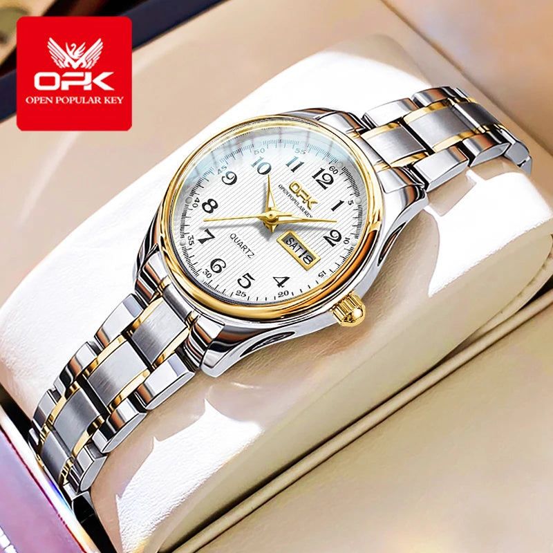 Women Quartz Watch Waterproof Classic Stainless Steel Watch