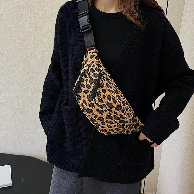 Leopard Print Waist Bag Fashion Fanny Pack Phone Purse
