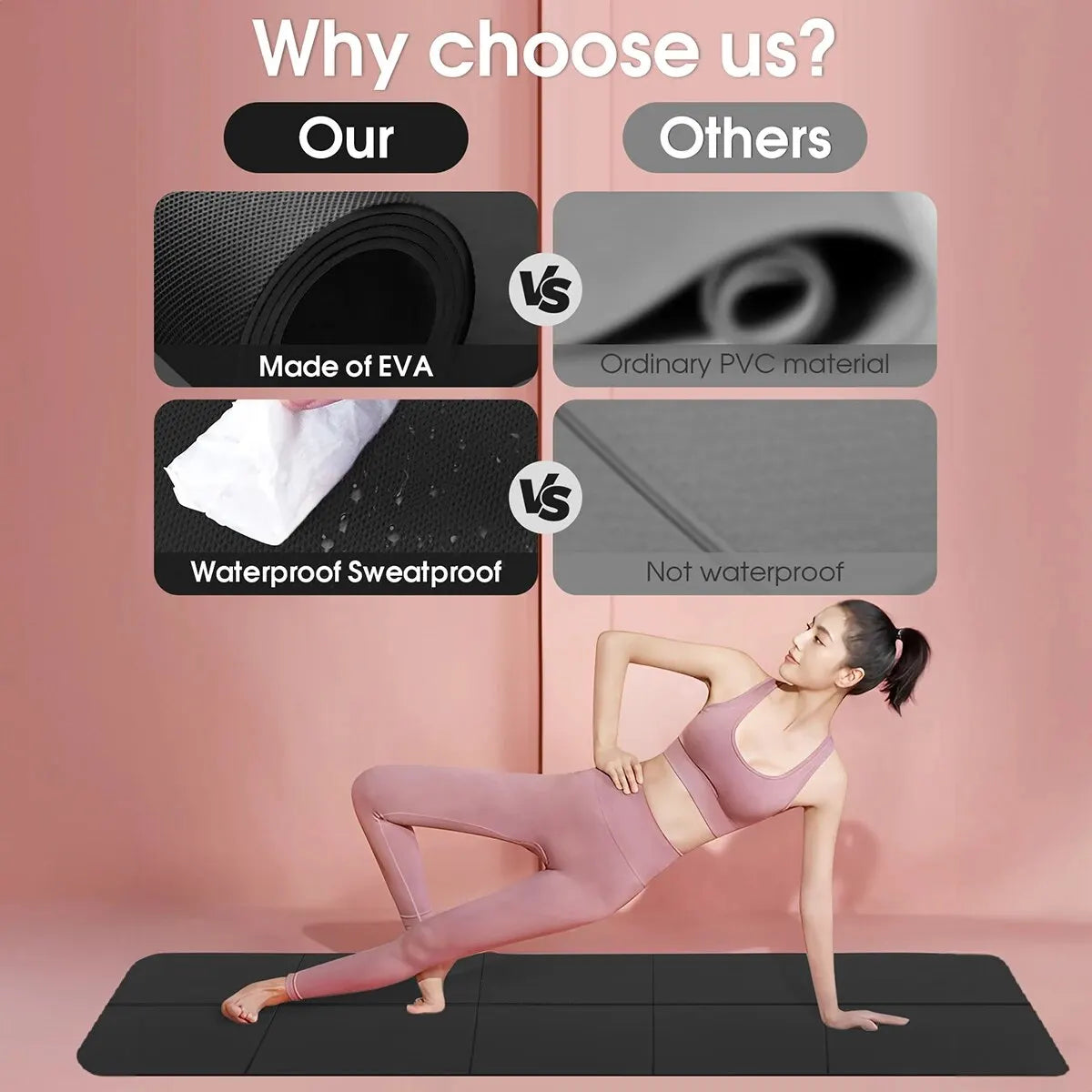 EVA Yoga Mat 4MM Comfortable Foam Fitness Mat