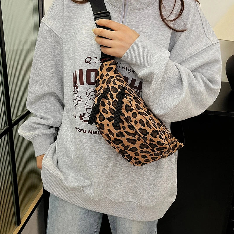 Leopard Print Waist Bag Fashion Fanny Pack Phone Purse