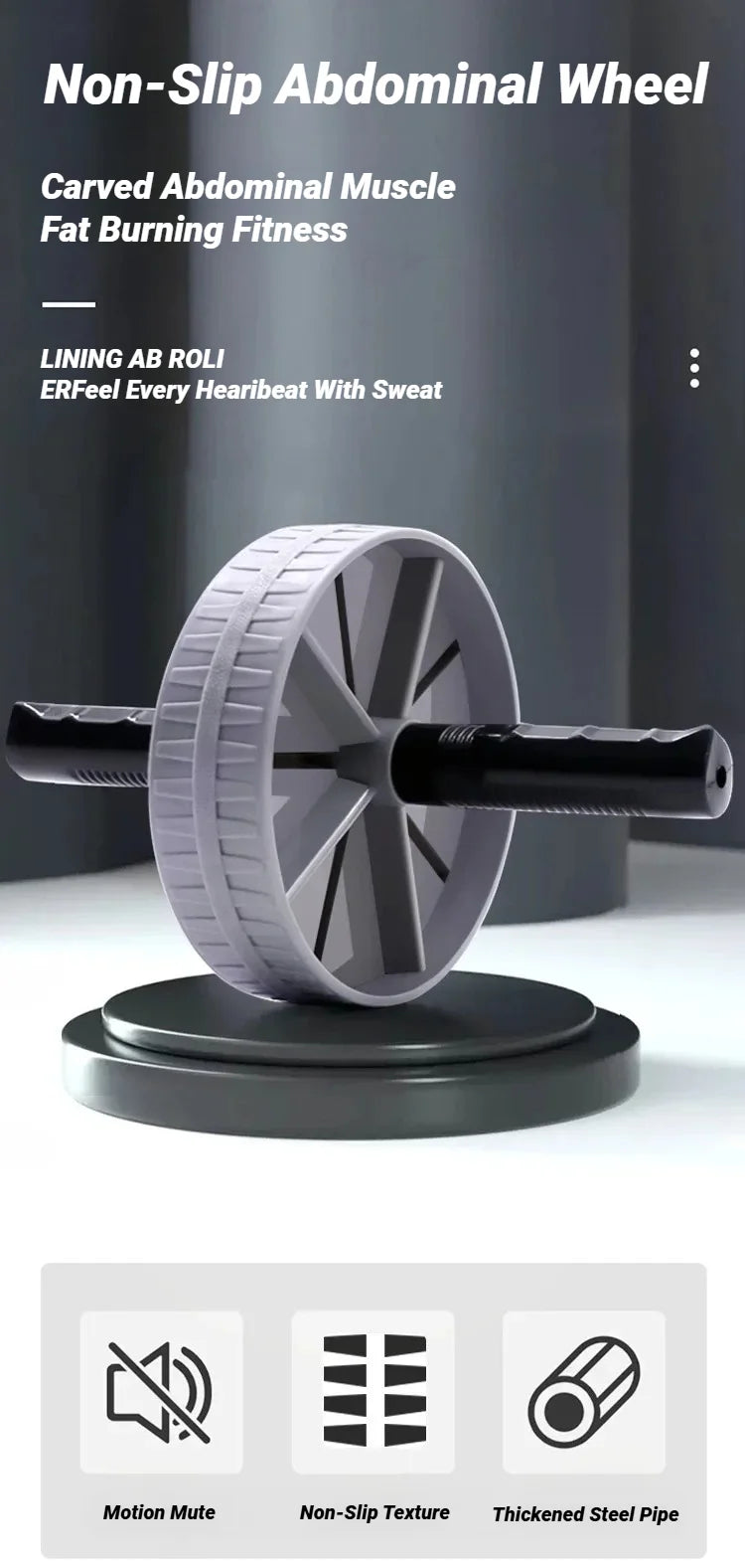 Abdominal Wheel Non-Slip Roller for Muscle Strength Training