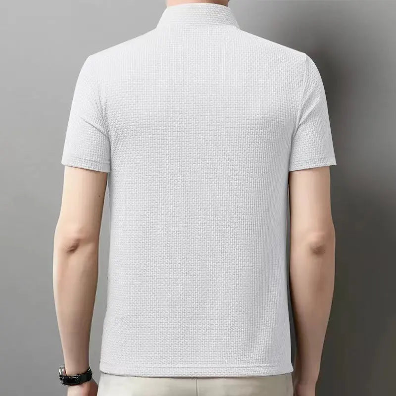 Men Polo Shirt Short Sleeve Business Casual Summer Top