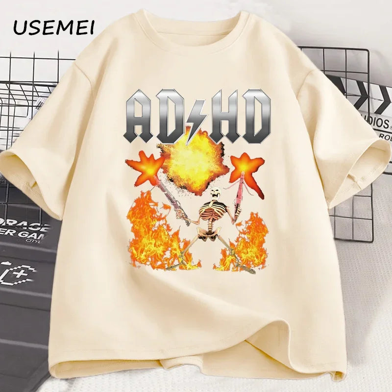 ADHD Graphic Tee Mental Health Awareness T-Shirt