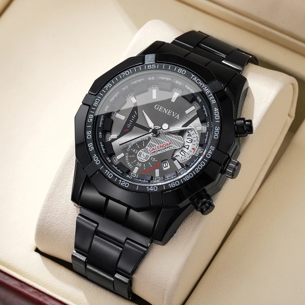 Men Business Watch Large Dial Calendar Quartz Watch