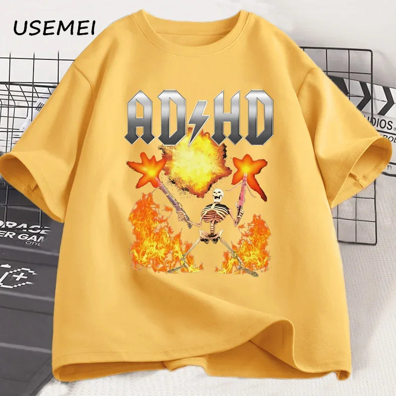 ADHD Graphic Tee Mental Health Awareness T-Shirt