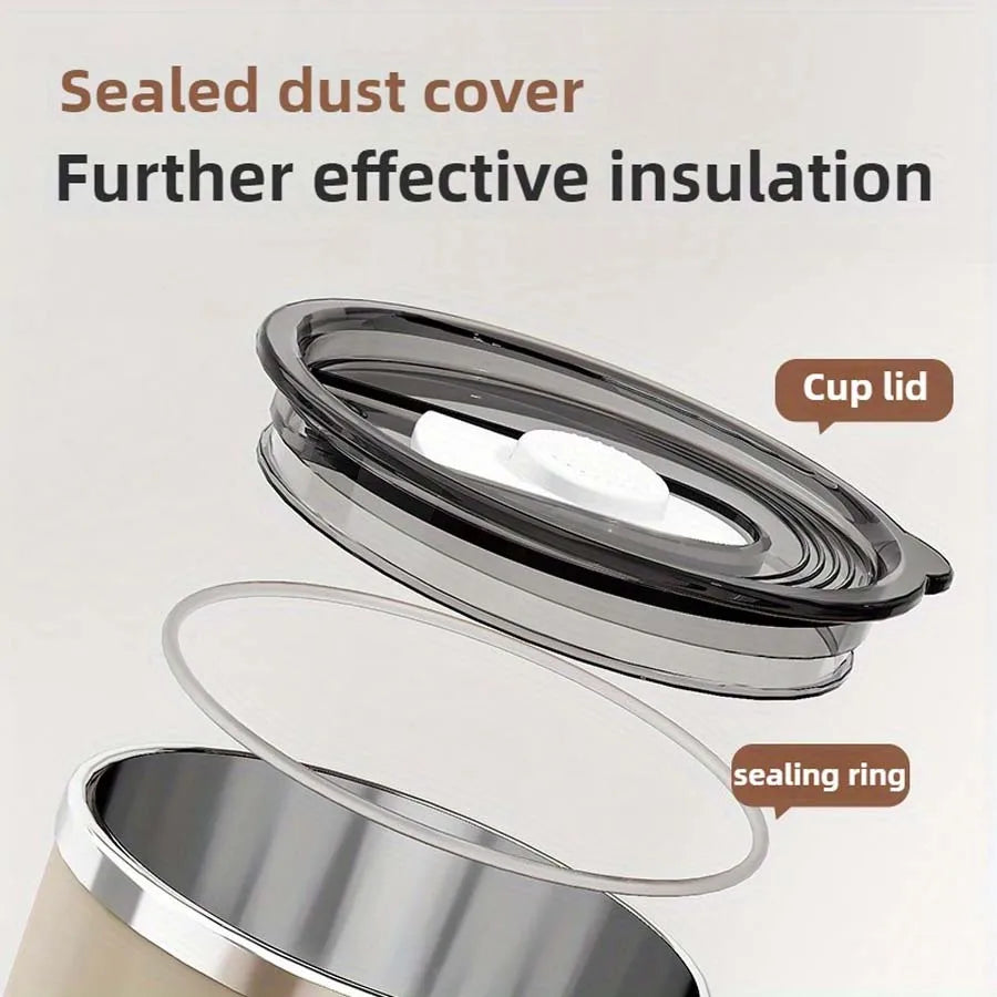 Stainless Steel Mug with Lid Large Capacity Coffee Cup