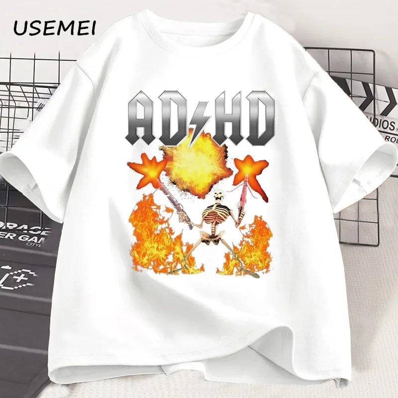 ADHD Graphic Tee Mental Health Awareness T-Shirt