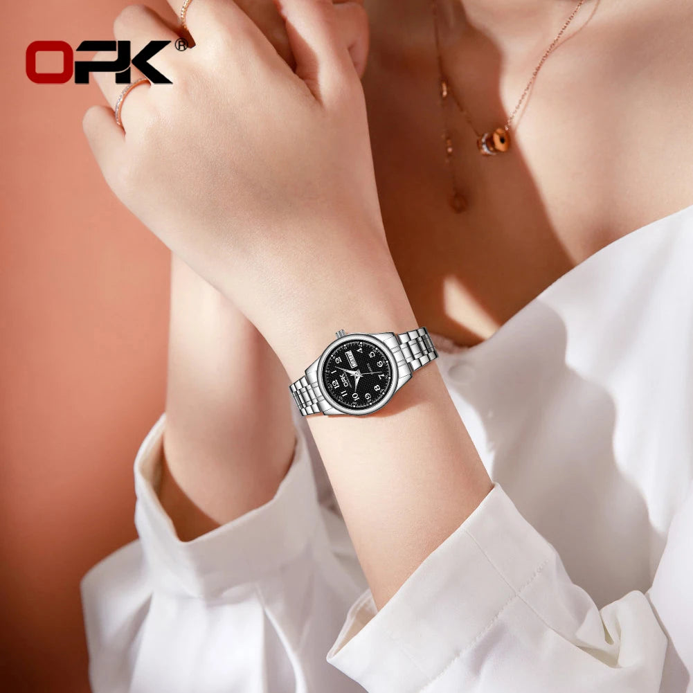 Women Quartz Watch Waterproof Classic Stainless Steel Watch