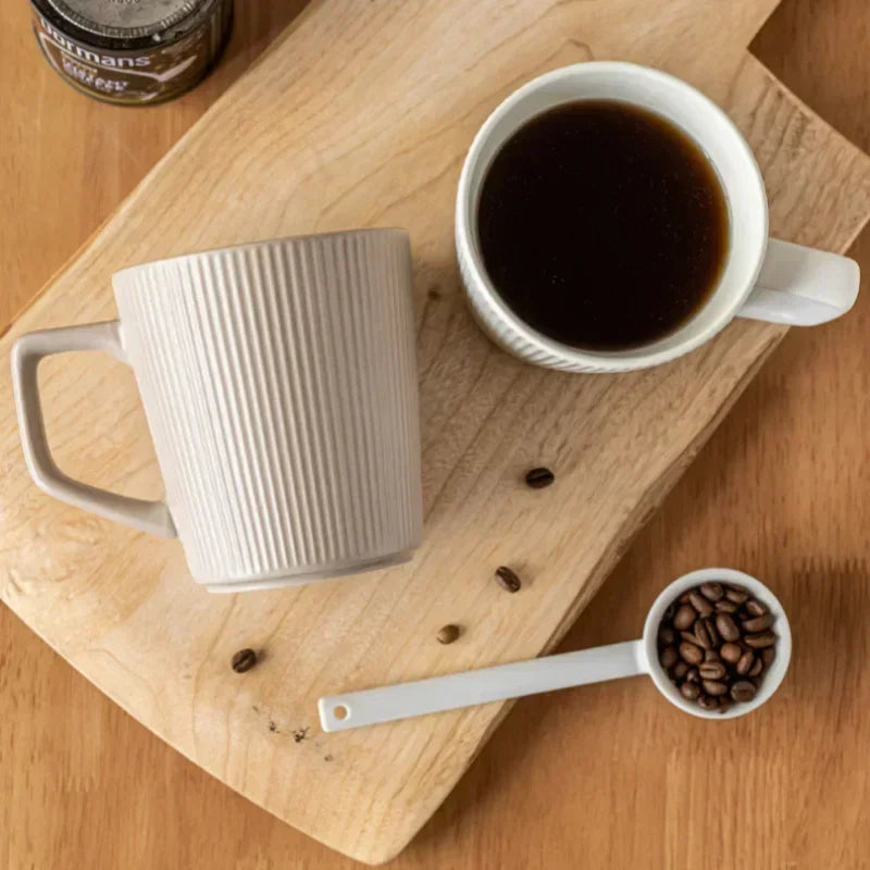 Ceramic Coffee Cup 500ML Matte Embossed Office Mug