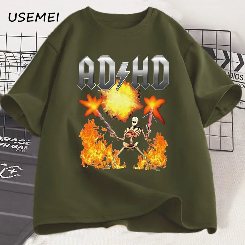 ADHD Graphic Tee Mental Health Awareness T-Shirt