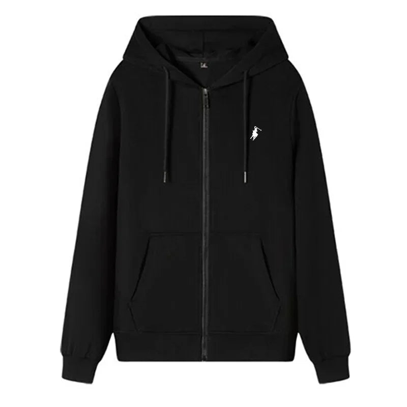 Men Knit Hoodie Casual Zipper Sweatshirt Sportswear
