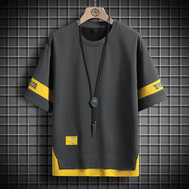 Men Streetwear T-Shirt Hip Hop Loose Summer Tee