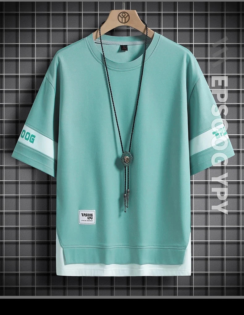 Men Streetwear T-Shirt Hip Hop Loose Summer Tee