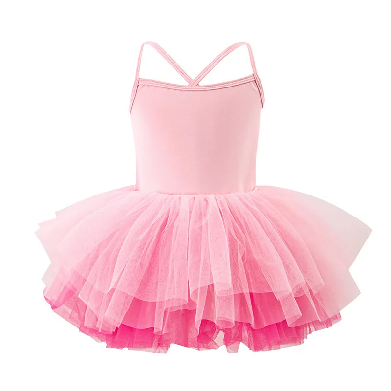 Girls Tutu Dress Lace Ballet Pettiskirt Sleeveless Dress
