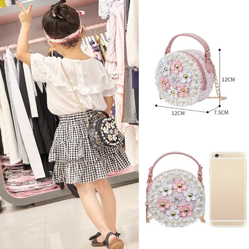 Kids Crossbody Bag Flower Messenger Shoulder Bag for Girls