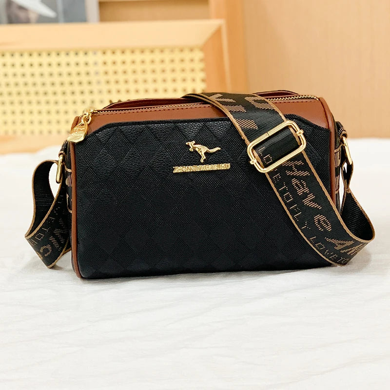 Women Messenger Bag Designer Checkered Crossbody Shoulder Bag
