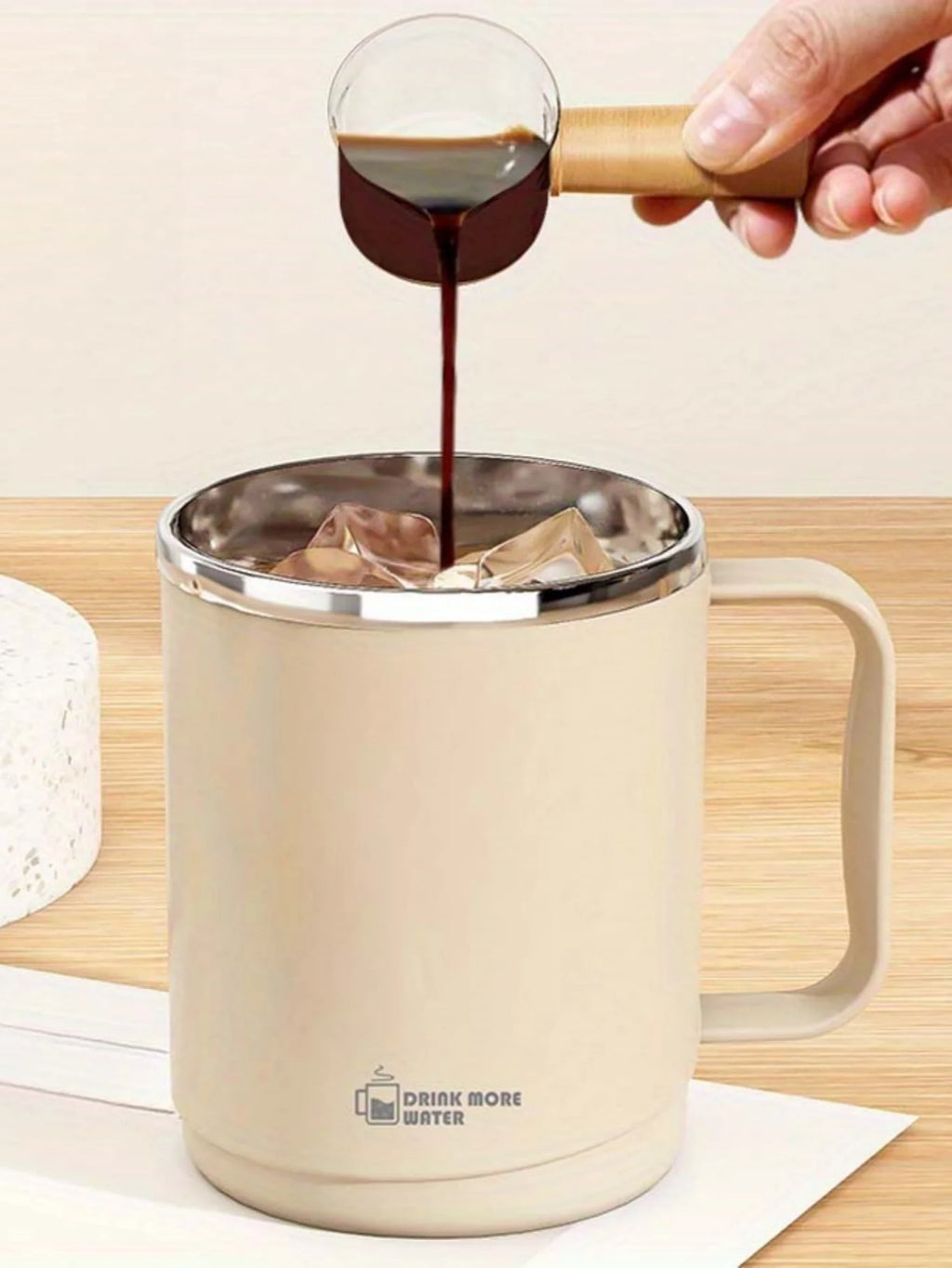 Stainless Steel Mug with Lid Large Capacity Coffee Cup